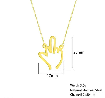 Middle Finger Necklace